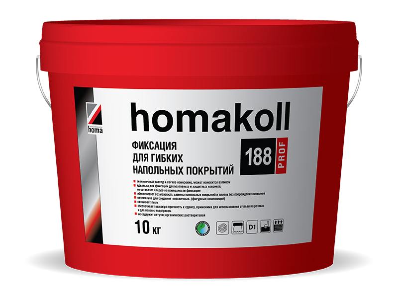 Клей для ковролина homakoll 188 prof 10 кг